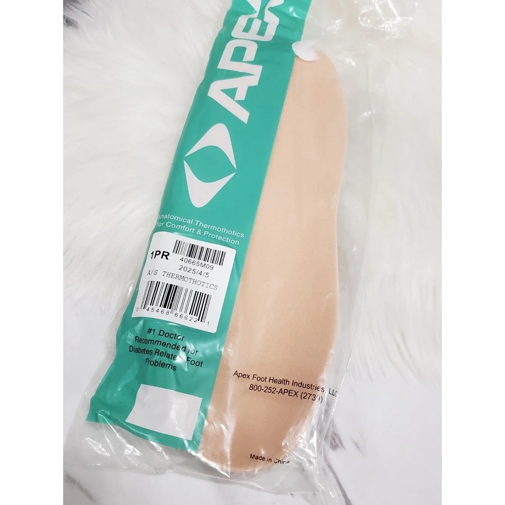 APEX Anatomical Thermothotics GEL Diabetes‎ Insoles 40665M10 Men's Size 9 NEW